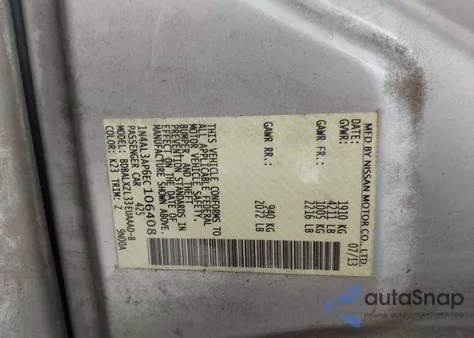 2014 Nissan Altima 2.5 Sl z USA, uszkodzony, nr VIN 1N4AL3AP6EC106408